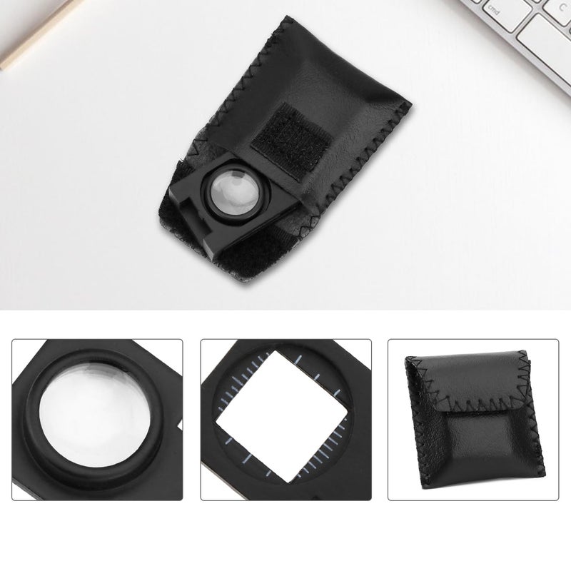 Rongon Portable Folding Magnifying Glass 20X Mini Three-Folding Magnifier Loupe Small Pocket Magnifying Glasses with Scale for Jewelry DIY Crafts Appraisal Watch Repair - Image 5